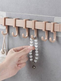 ที่แขวนของ ราวตะขอแขวนของ ที่แขวนติดผนัง ห้องน้ำ ห้องครัว ที่แขวน ไม่ต้องเจาะรู ราวแขวนของ ติดผนัง