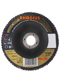 แผ่นเจียร์กระดาษทรายกลม RHODIUS #40 4 นิ้ว เครื่องเจียระไนและอุปกรณ์ FLAP DISC RHODIUS #40 4"