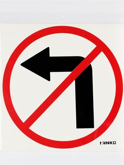 SA2105-ป้ายจราจร ห้ามเลี้ยวซ้าย ขนาด 30*30ซม PV5mm