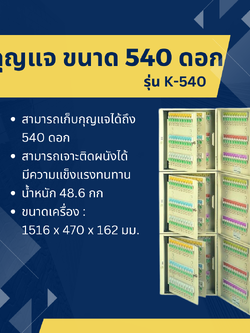 ตู้กุญแจ ขนาด 540 ดอก รุ่น K-540