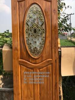 ประตูไม้สักกระจกนิรภัย GBBB - 111 (คลิกรายละเอียดที่รูป)