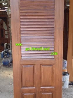 ประตูห้องน้ำไม้สัก - 01