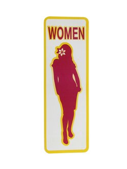 S823 ป้ายPP Women 2 9.5X28 ซม.