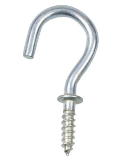 ตะขอ ตัวซี BY TORA 3/4" สีนิกเกิ้ลอุปกรณ์ยึดติดสกรู, น๊อตและแหวน