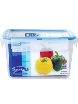กล่องอาหารเหลี่ยม 1.5 ลิตร SUPER ลิตรOCK 6855/2 FOOD CONTAINER SUPER LOCK 6855/2 1.5L RECTANGLE