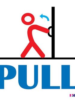 ป้าย ดึง