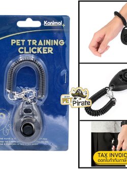 Kanimal ไม่ต้องดีดนิ้วให้เจ็บมือ Clicker คลิ๊กเกอร์สำหรับฝึกสัตว์เลี้ยง ฝึกง่ายคลิ๊กเดียว เอาอยู่ ! มีสายคล้องข้อมือ