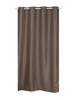 ผ้าม่าน EYELET CHILD FREEDOM STYLE SILKY UV 140x250 ซม. สีน้ำตาล ผ้าม่านประตู CURTAIN ผ้าม่านและมู่ลี่