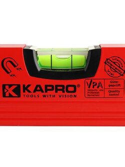 ระดับน้ำ KAPRO BOX 4 นิ้ว สีดำ-แดง น้ำหนักเบา มีหน่วยวัดที่ละเอียดชัดเจน