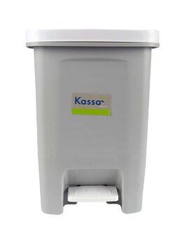 KASSA HOME ถังขยะ รุ่น 5667 (002952) ความจุ 10 ลิตร สีเทา ผลิตจากพลาสติก PP เนื้อหนา คุณภาพดี