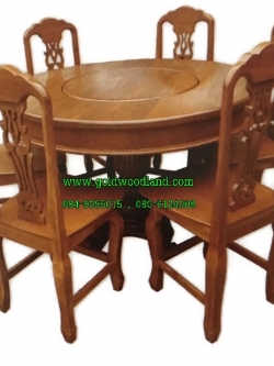 ชุดโต๊ะอาหารไม้สัก แบบที่ 20