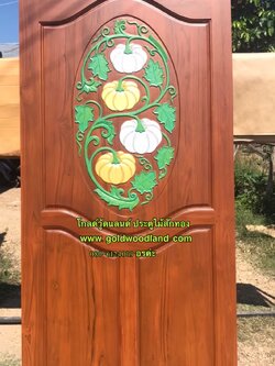 ประตูไม้สัก บานเดี่ยว GB - 260