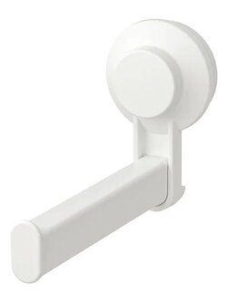 ikea ไม่ต้องเจาะผนัง TISKEN ทิสเก็น ที่ใส่กระดาษชำระแบบดูดติดผนัง, ขาว