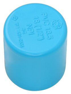 ท่อประปา ข้อต่อ ท่อน้ำ ท่อPVC ฝาครอบ-หนา SCG 1/2 นิ้ว สีฟ้า PVC SOCKET CAP SCG 1/2" LITE BLUE