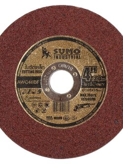 ใบตัดเหล็ก บาง SUMO 4 นิ้ว 10 ใบ เครื่องมือตัดและอุปกรณ์ STEEL CUTTING DISC SUMO AWC46BF SLIM 4" 10EA