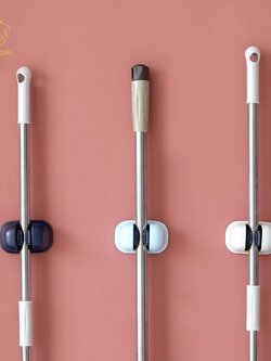 Dear Home ที่แขวนอเนกประสงค์ ที่แขวนไม้กวาด ไม้ถูพื้น ไม่ต้องเจาะ ติดง่าย รับน้ำหนักเยอะ