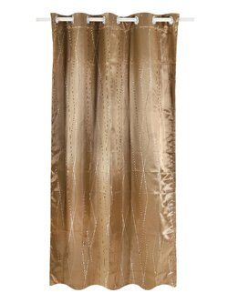 ผ้าม่าน EYELET CHILD FREEDOM STYLE MOANA UV 140X220 ซม. สีทอง ผ้าม่านประตู CURTAIN ผ้าม่านและมู่ลี่