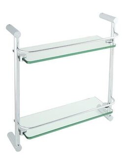 ชั้นกระจกติดผนัง 2 ชั้น HAFELE 499.98.005 ชั้นวางของ ชั้นวางของในห้องน้ำ