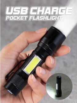 !!สินค้าขายดี!! ไฟฉาย LED ชาร์จได้ ไฟฉาย 3 โหมดแบบพกพา Portable LED Flashlight