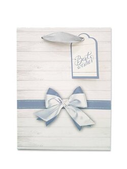 KASSA HOME ถุงกระดาษ Best Wishes รุ่น C3746104 สีขาว ใช้สำหรับใส่ของขวัญหรือมอบให้กับคนพิเศษ