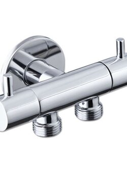 DUSS วาล์วฝักบัว 2 ทาง รุ่น C002 สีโครมเมี่ยม ทนทาน น้ำไม่รั่วซึมง่าย ดีไซน์สวยโดดเด่น