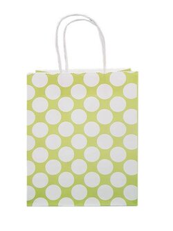 KASSA HOME ถุงกระดาษลายจุด รุ่น C3746101 สีเขียว ใช้สำหรับใส่ของขวัญหรือมอบให้กับคนพิเศษ