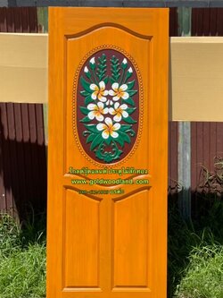 ประตูไม้สัก บานเดี่ยว GB - 243