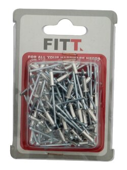 ตะปูยิงรีเวท #4-4 100 ตัวอุปกรณ์ยึดติดสกรู, น๊อตและแหวน