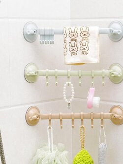 [คืน10% โค้ด SPCCB9ZQA2] ที่แขวนของ ที่แขวนติดผนัง ห้องน้ำ ห้องครัว ไม่ต้องเจาะรู