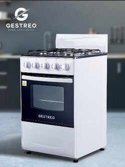 !!สินค้าขายดี!! GESTREO เตาแก๊ส 4 หัว พร้อมเตาอบ รุ่น GS-K50-Q01W GESTREO 4 Burner Gas Stove with Oven