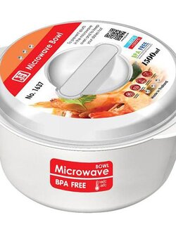 กล่องอาหาร ไมโครเวฟ กลม 1.5 ลิตร 1637 FOOD CONTAINER PP ROUND 1.5L MICROWAVE B
