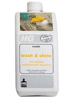 น้ำยา ทำความสะอาด ให้ความเงาหินอ่อน HG 1 ลิตร CLEAN&POLISH SHINE MARBLE 1L HG