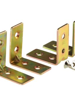 อะไหล่ เฟอร์นิเจอร์ เหล็กฉาก ตัวL FITT 30X30 มม. สีรุ้ง RB L SHAPE BRACKET FITT 30X30MM RAINBOW