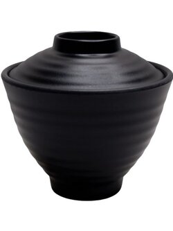 ถ้วยซุปเมลามีน ญี่ปุ่น TCG รุ่น 25733 ขนาด 10.5 x 10.5 x 10 ซม. สีดำ เหมาะสำหรับใช้งานทั้งในบ้านและร้านอาหาร