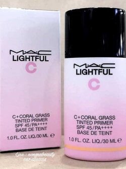 MAC Lightful C+ Coral Grass Tinted Primer SPF 45/PA++++ ไพร์เมอร์ผสมกันแดด