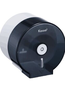 KASSA กล่องทิชชูม้วนเล็ก รุ่น KS-889-TBK สีดำ กล่องทิชชู่ แบบติดผนัง Tissue Box