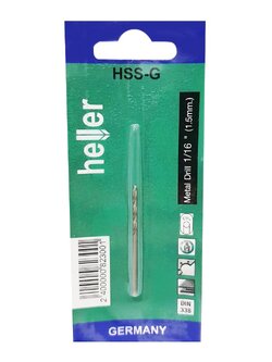 เครื่องมือช่าง สว่าน ดอกสว่าน ดอกเจาะเหล็ก HELLER HIGH SPEED 1/16นิ้ว METAL DRILL BIT HELLER HIGH SPEED 1/16"