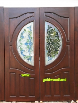 ประตูไม้สักกระจกนิรภัย GBBB - 33
