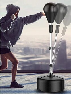 !!สินค้าขายดี!! เป้าล่อซ้อมมวย ชกมวย เป้าชกมวยตั้งพื้น 90 องศา Adjustable Reflex Speed Bag