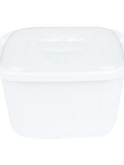 กล่องอาหารไมโครเวฟเหลี่ยม 0.92 ลิตร 4611 FOOD CONTAINER SQUARE 0.92L 4611 WHITE