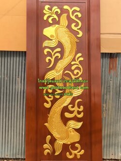 ประตูไม้สัก บานเดี่ยว GB - 249