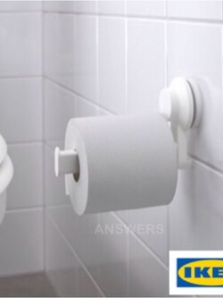 ที่ใส่กระดาษชำระแบบดูดติดผนัง, ขาว IKEA(TISKEN)