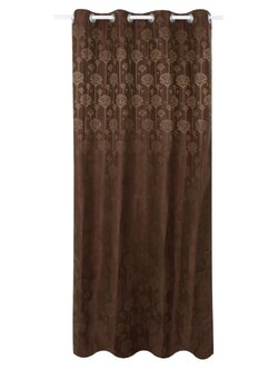 ผ้าม่าน EYELET CHILD FREEDOM STYLE KRIS UV 140X250 ซม. สีน้ำตาล ผ้าม่านประตู CURTAIN ผ้าม่านและมู่ลี่