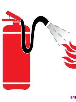 สติ๊กเกอร์สัญลักษณ์ถังดับเพลิง PANKO SA1901 ป้ายสัญลักษณ์ แผ่นป้าย