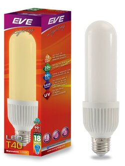 หลอด LED EVE T40 18 วัตต์ WARMWHITE E27 หลอดไฟภายในบ้านเอนกประสงค์