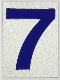 S943-เลข 7 สีเงิน ขนาด 4.7*6.4 ซม