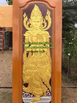 ประตูไม้สัก บานเดี่ยว GB - 264