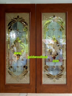 ประตูไม้สักกระจกนิรภัย GBBB - 31