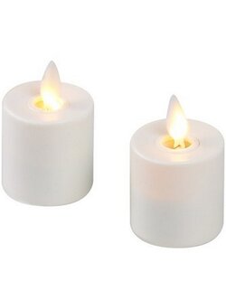 ธูปไฟฟ้า เทียนไฟฟ้า ธูปเทียนไฟฟ้า LED เทียน LED ชาร์จ CLAIRE สีขาว 2ชิ้น