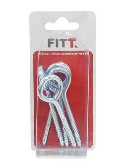 สกรูหัวห่วง ตัวโอ FITT 4.0X37 MM 5 ตัวอุปกรณ์ยึดติดสกรู, น๊อตและแหวน